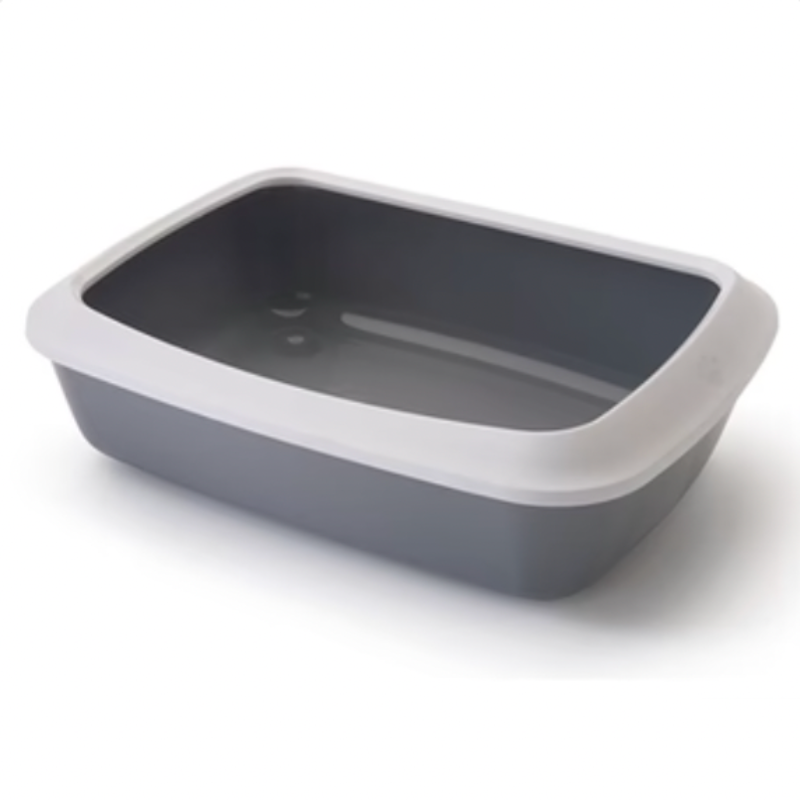 Litter box Iriz with rim gray / white